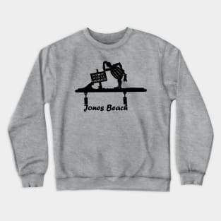 Jones Beach Art Deco Sign - Do Not Dress On Beach Crewneck Sweatshirt